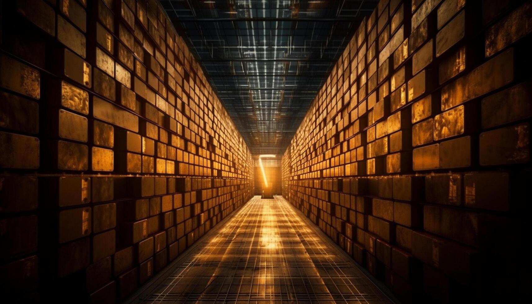 Futuristic architecture reflects modern design in vibrant city generated by AI photo