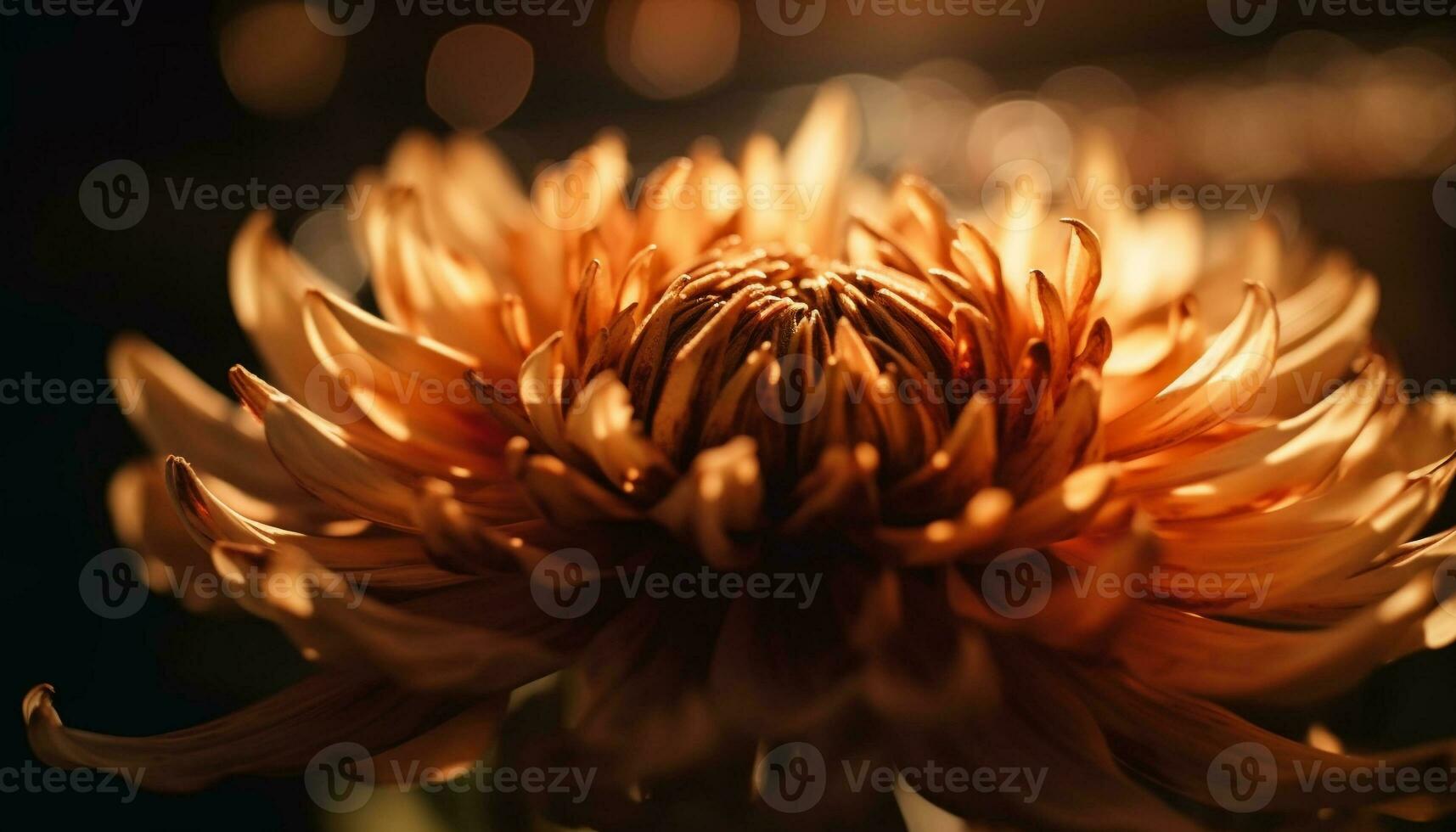 Single daisy in soft focus, bright yellow generated by AI photo