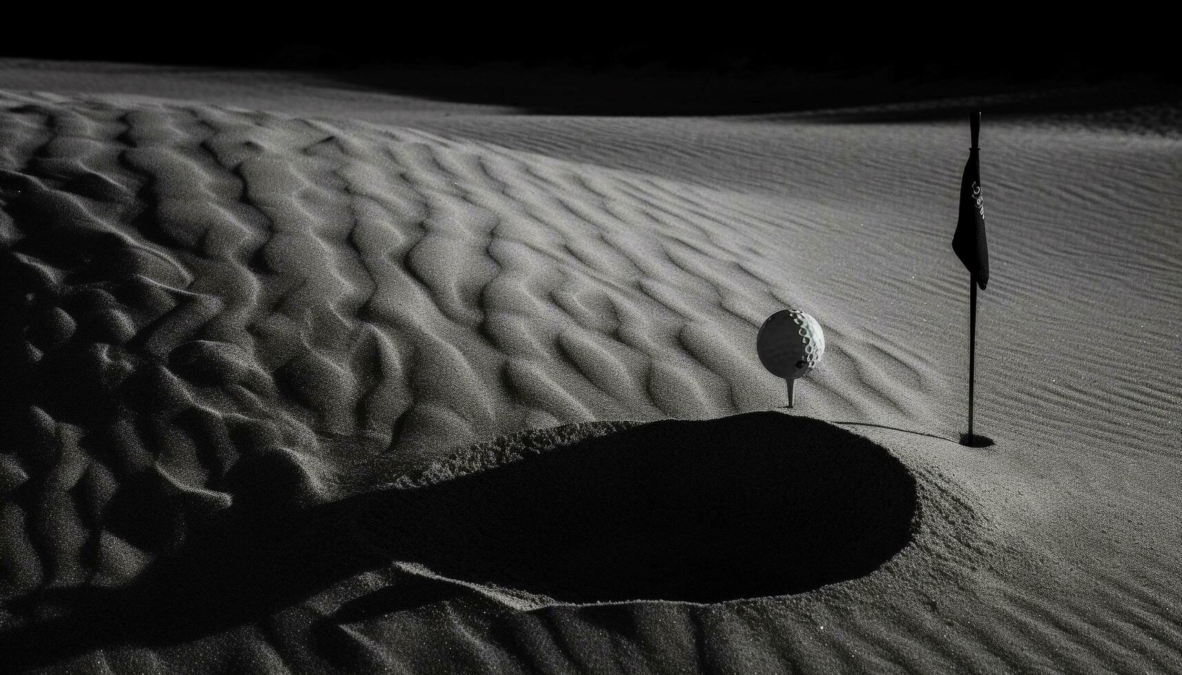 soledad en el ondulado arena dunas paisaje generado por ai foto