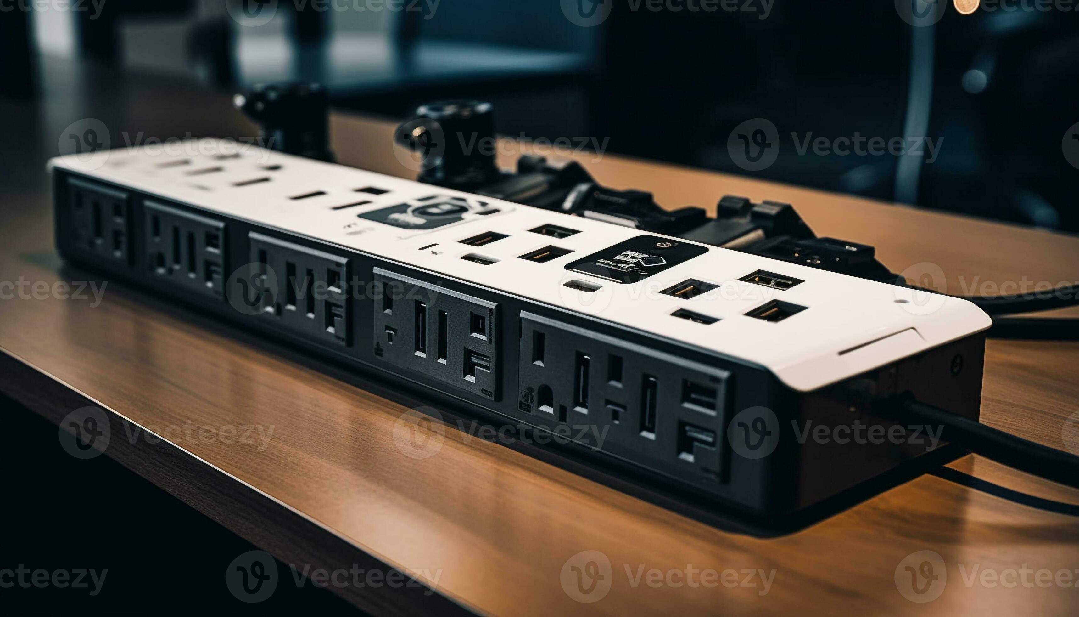 Modern computer equipment controls electricity for audio industry