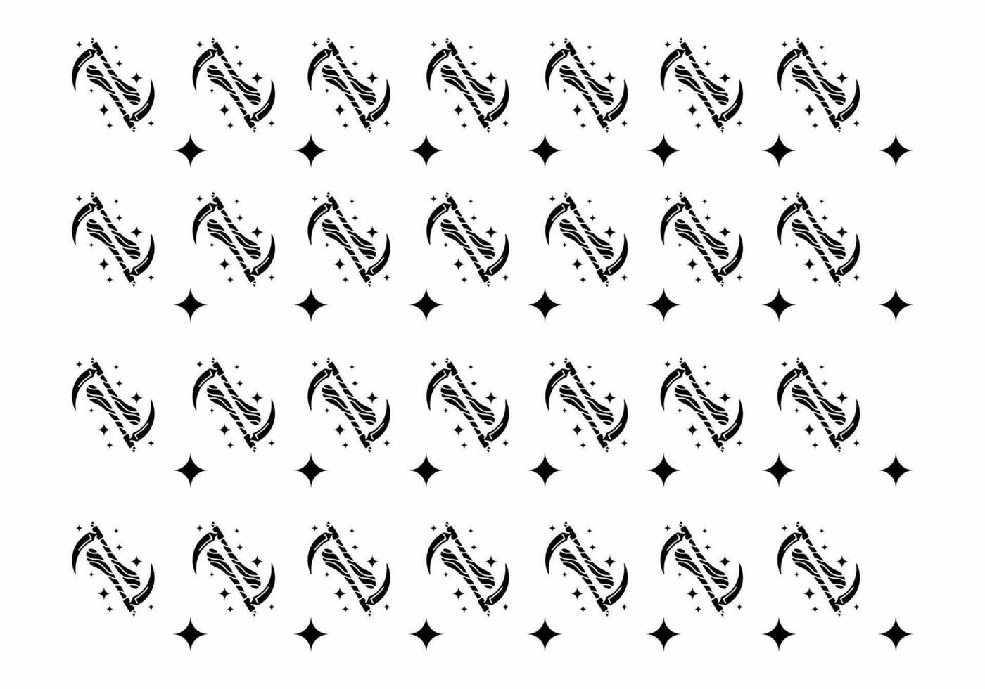 Illustration tattoo art design of sickle vector