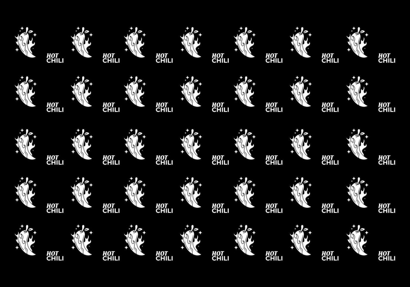 Illustration line art of hot chili tattoo vector