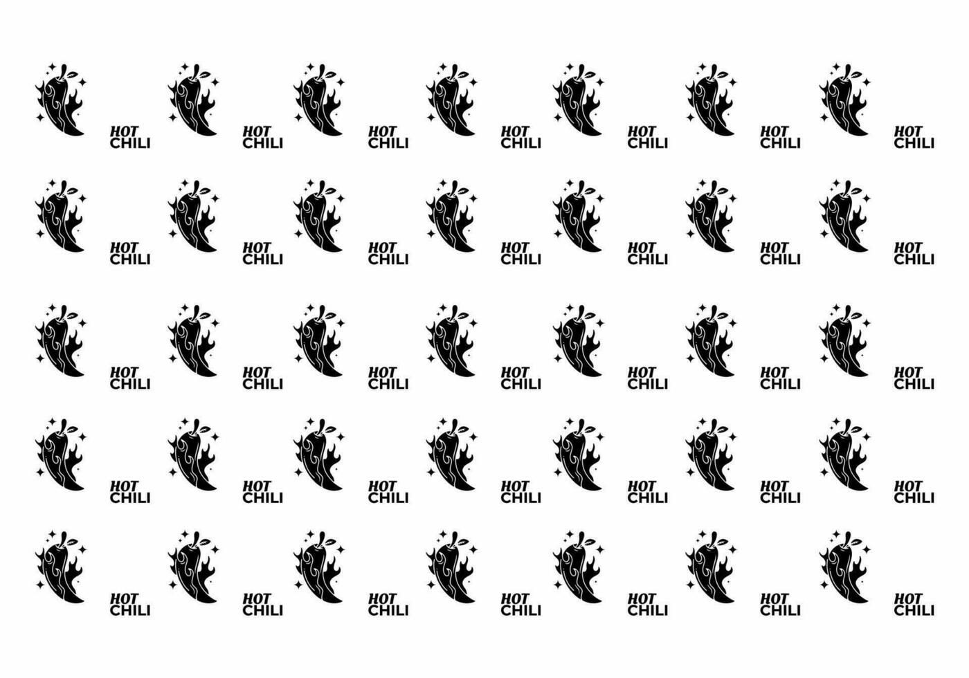 Illustration line art of hot chili tattoo vector