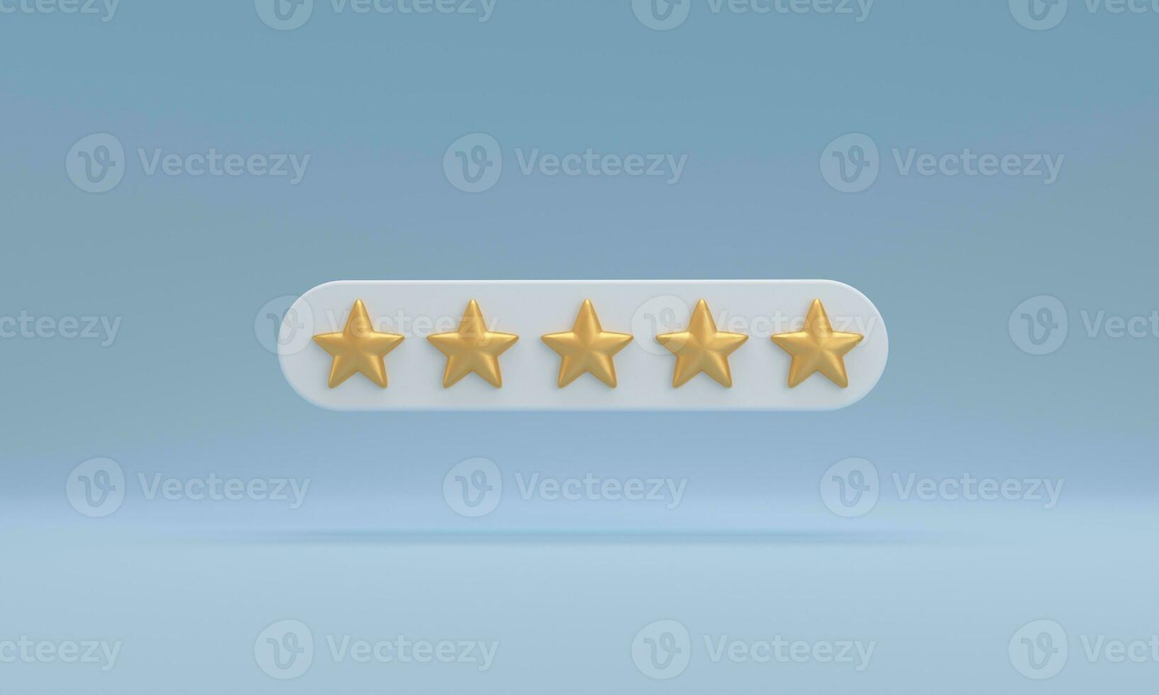 Bubble rating five golden stars for best excellent services rating for satisfaction. Customer rating feedback concept. photo