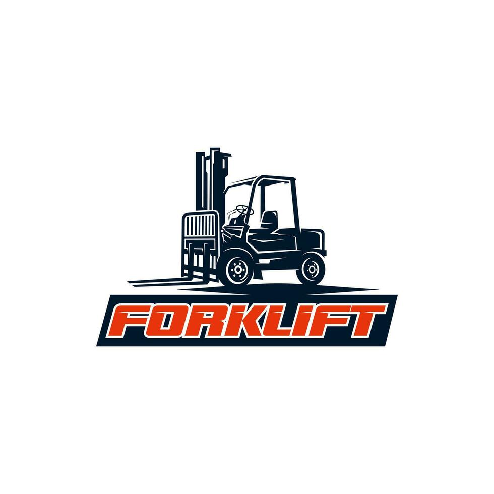 forklift logo vector. forklift icon. isolated logo design template element, suitable for your design need, logo, illustration, animation, etc. vector