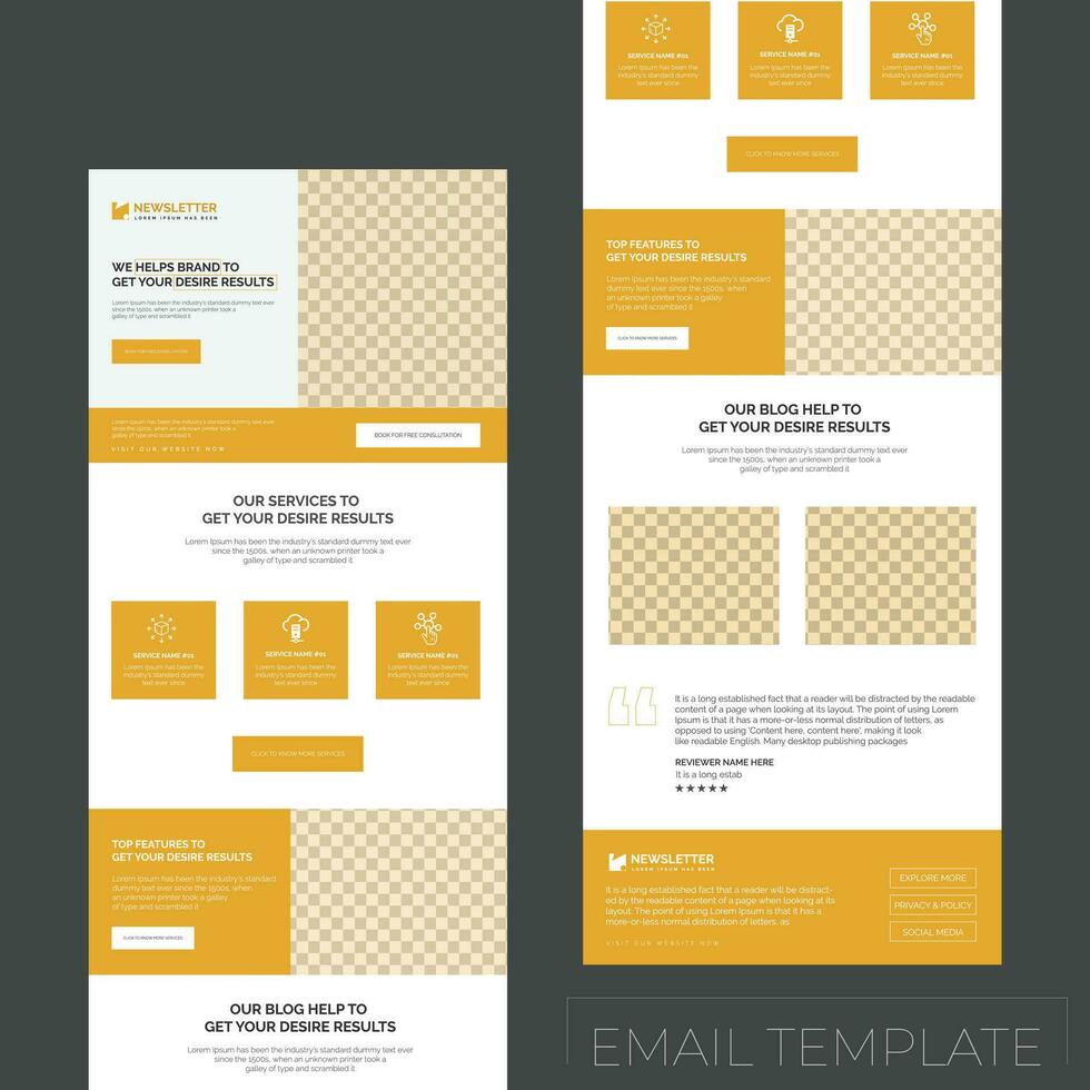Email Marketing Template For Promoting Ecommerce Services vector