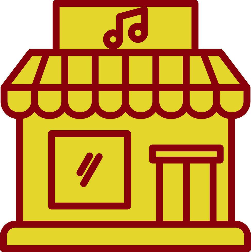 diseño de icono de vector de tienda de música