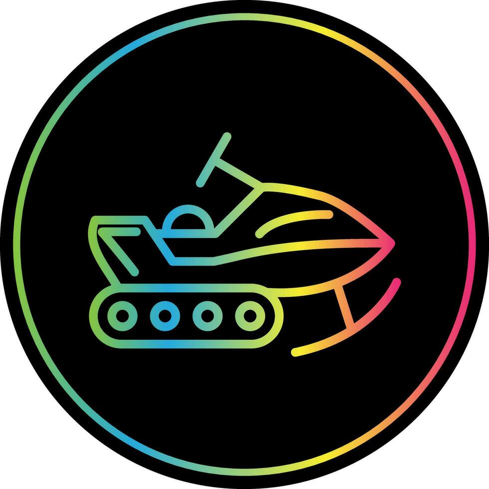 Snowmobile Vector Icon Design