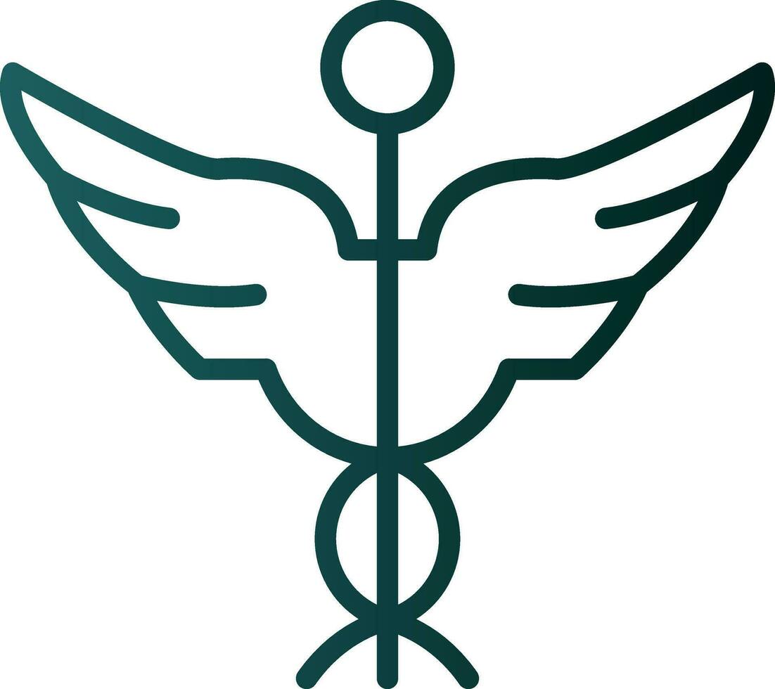 Caduceus Vector Icon Design