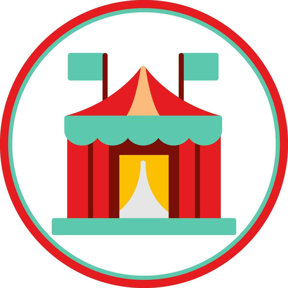 Circus tent Vector Icon Design