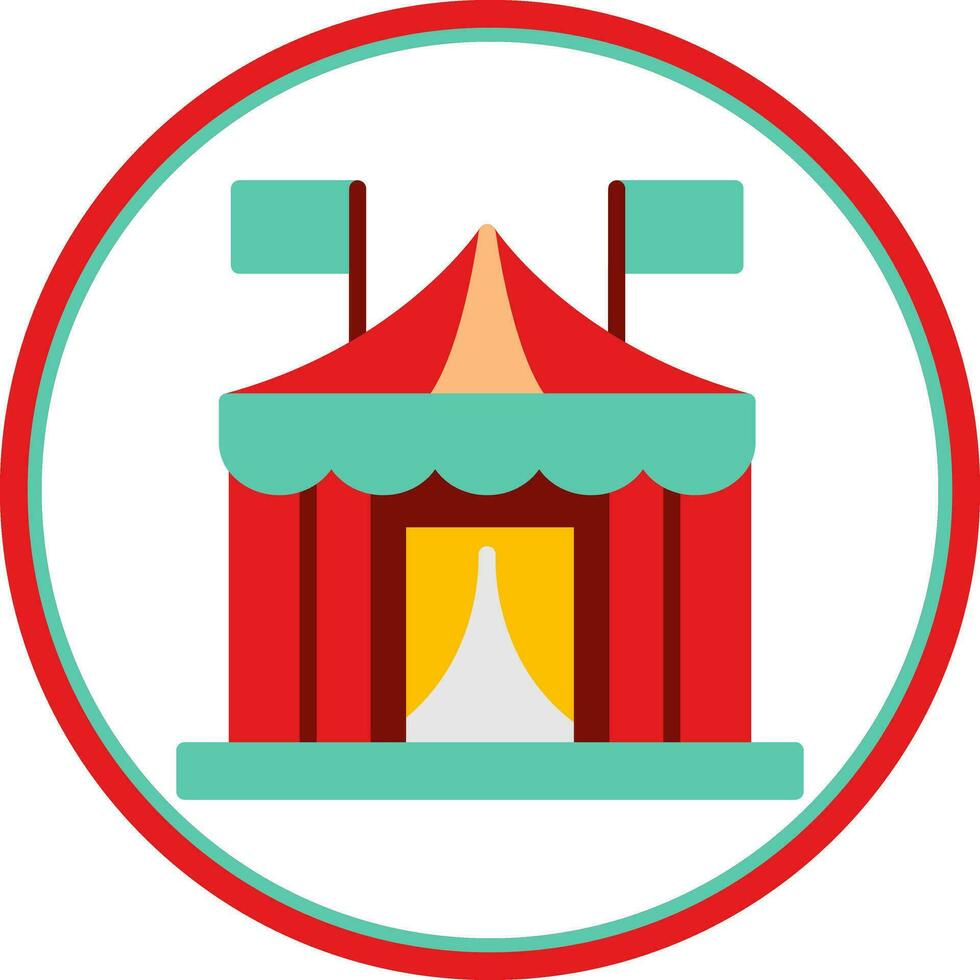 diseño de icono de vector de carpa de circo