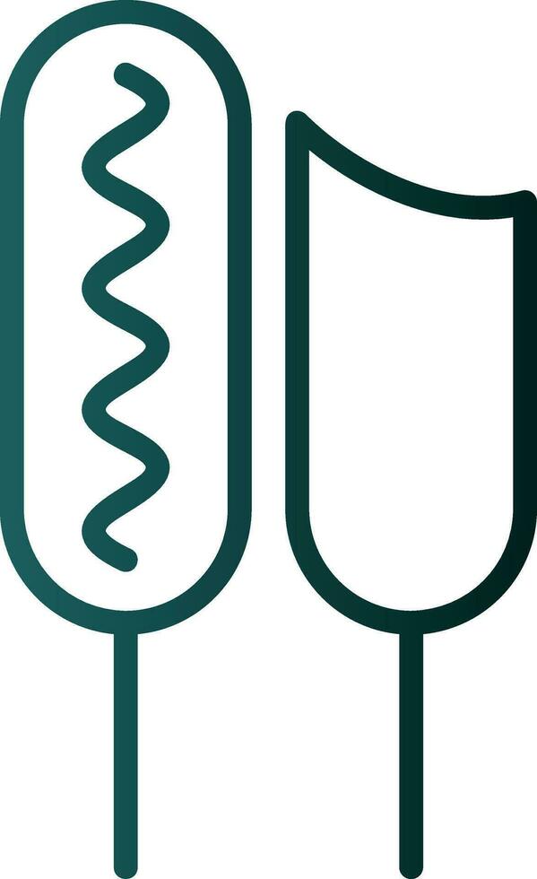 Corn dog Vector Icon Design