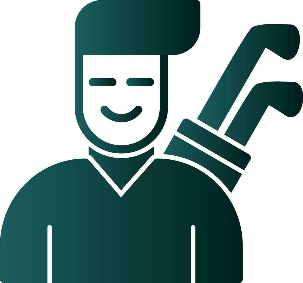 Golfer Vector Icon Design
