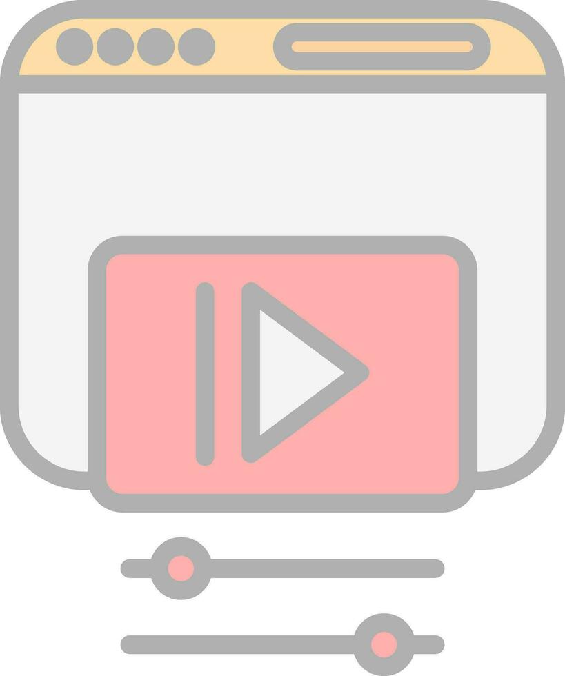vídeo web vector icono diseño