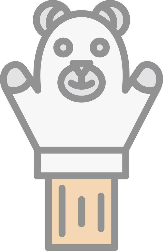 Hand puppet Vector Icon Design