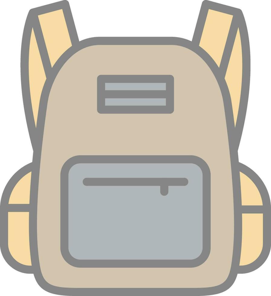 diseño de icono de vector de bolsa de escuela