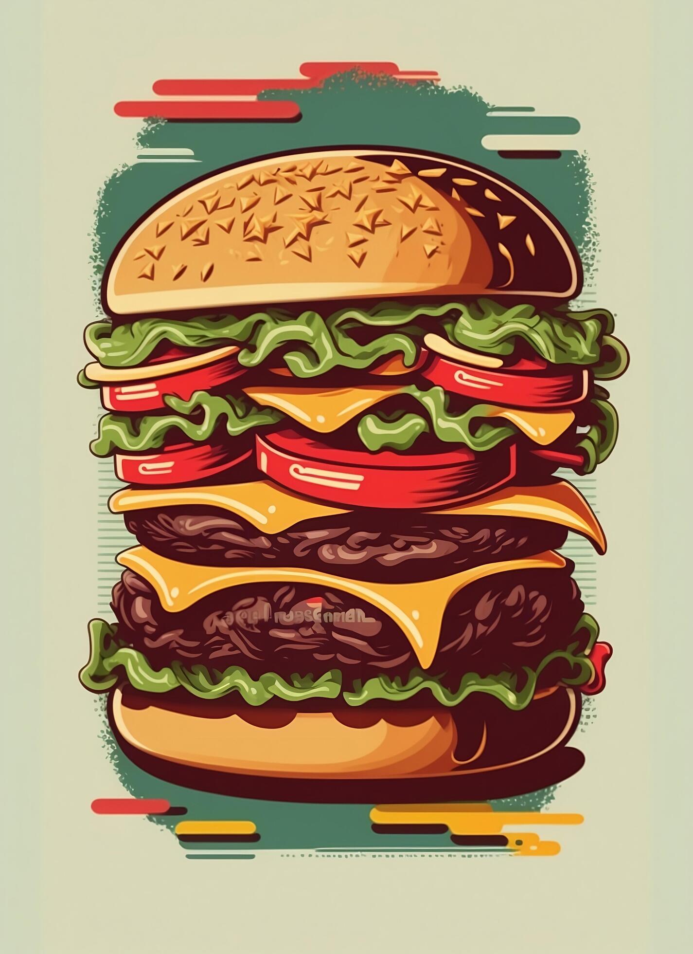 Vintage Retro Poster From 50s 60s Fast Food Burger Cheeseburger Delivery Grunge Poster Vintage Retro Poster From 50s 60s Fast Food Burger Cheeseburger Delivery Grunge Poster