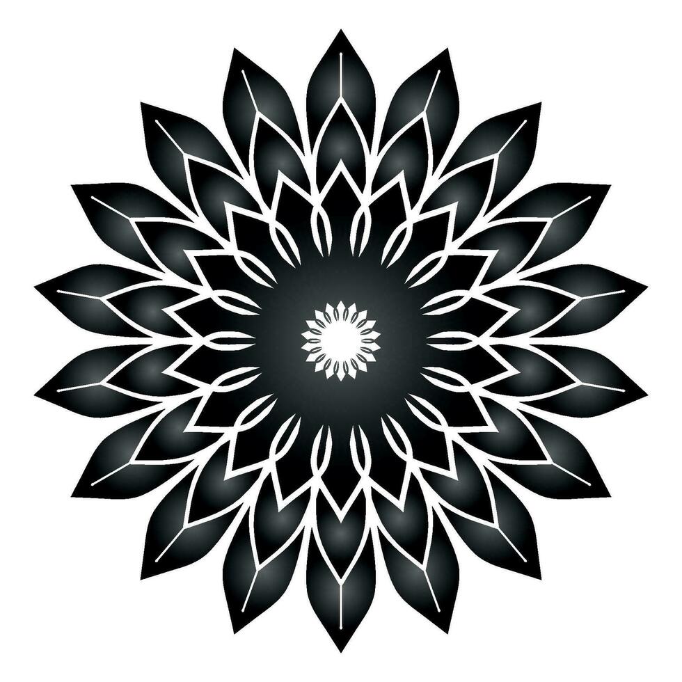 Abstract decorative geometric flower illustration vector