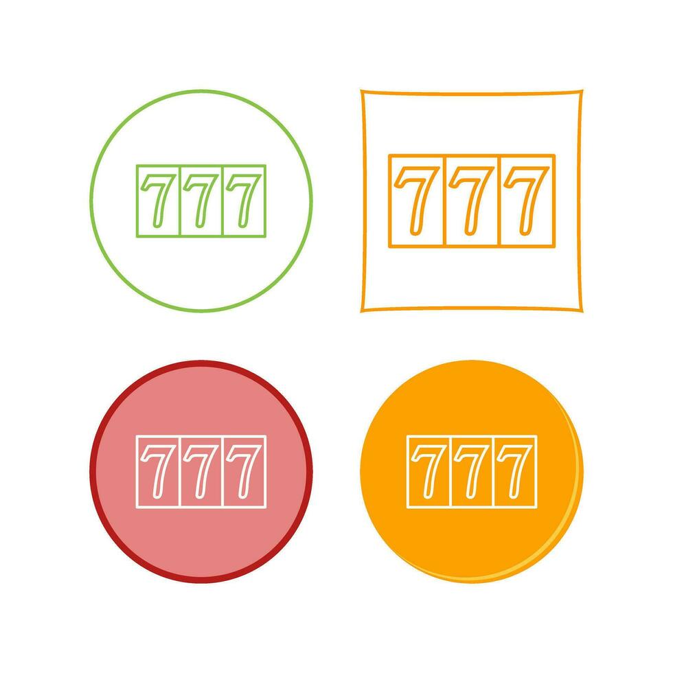 Triple Sevens Vector Icon