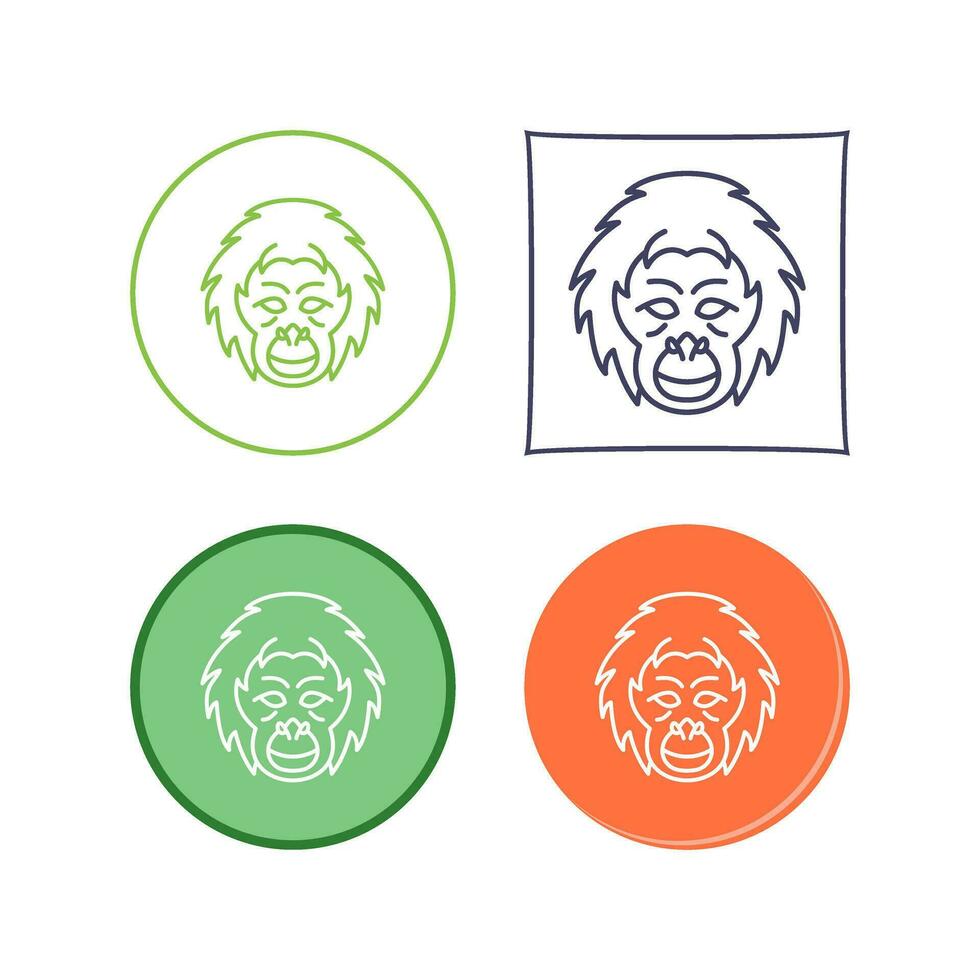Orangutan Vector Icon