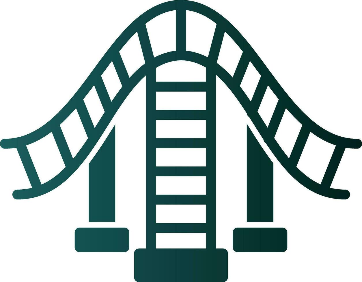 Roller coaster Vector Icon Design