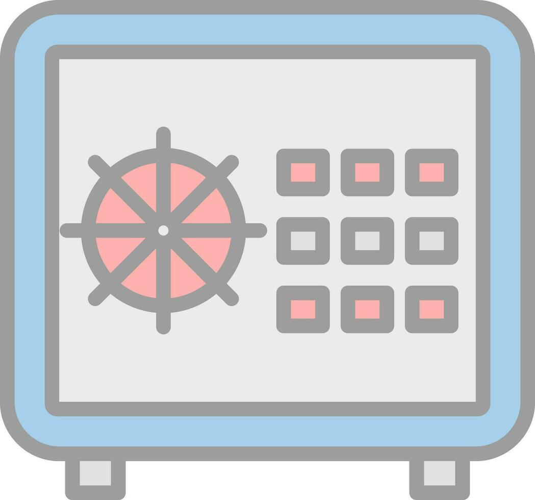 Safe locker Vector Icon Design