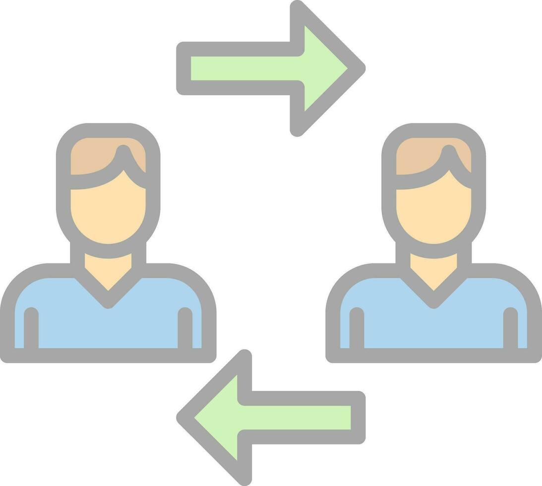 Interchangeability Vector Icon Design