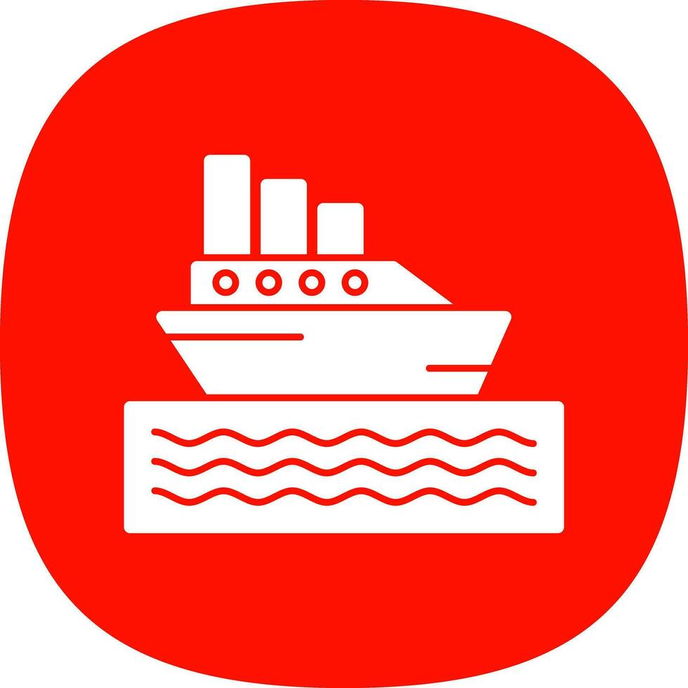 Ferryboat Vector Icon Design