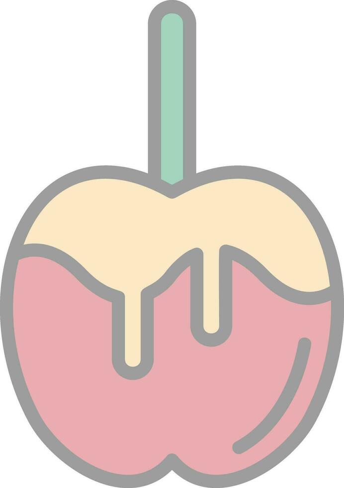 diseño de icono de vector de manzana de caramelo