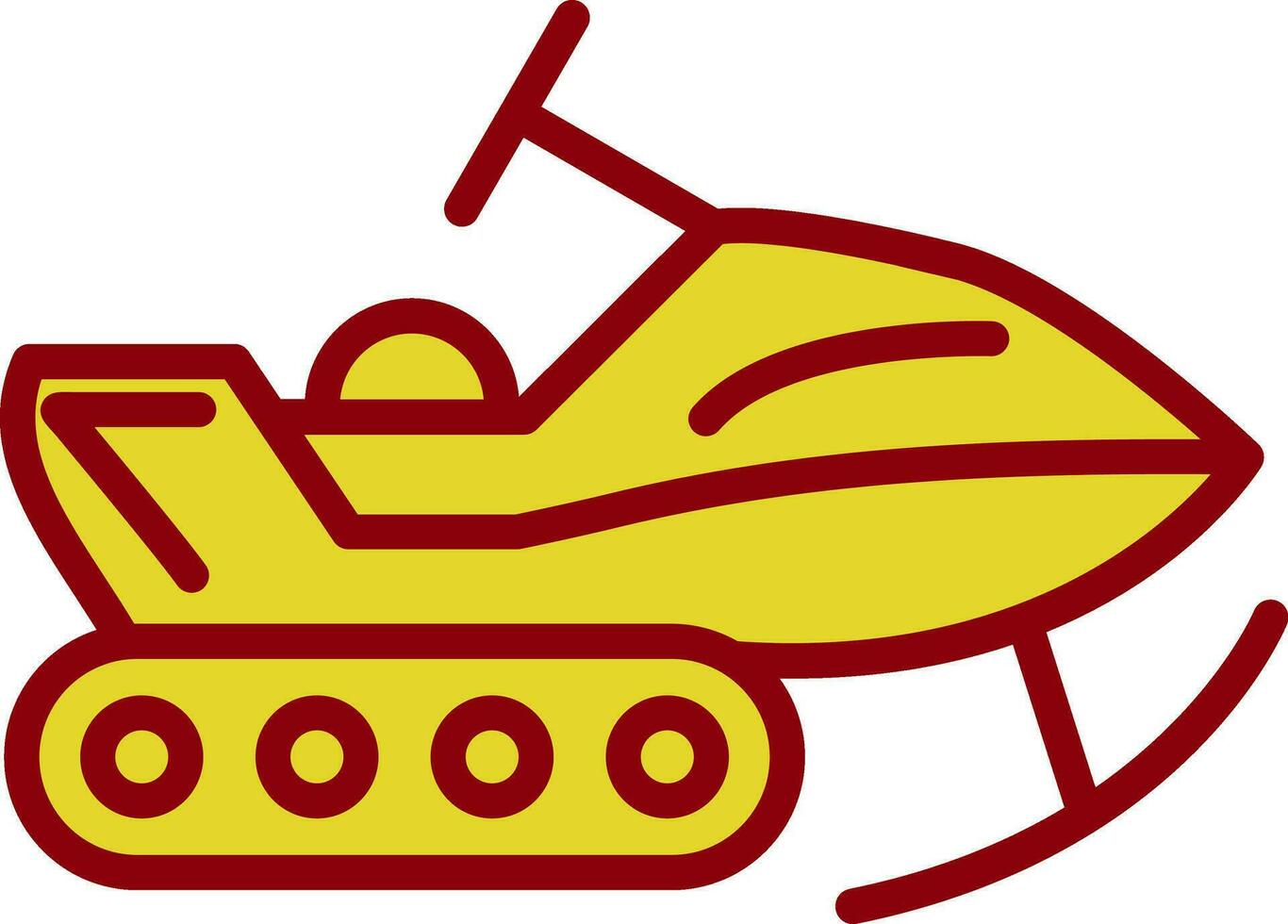 Snowmobile Vector Icon Design