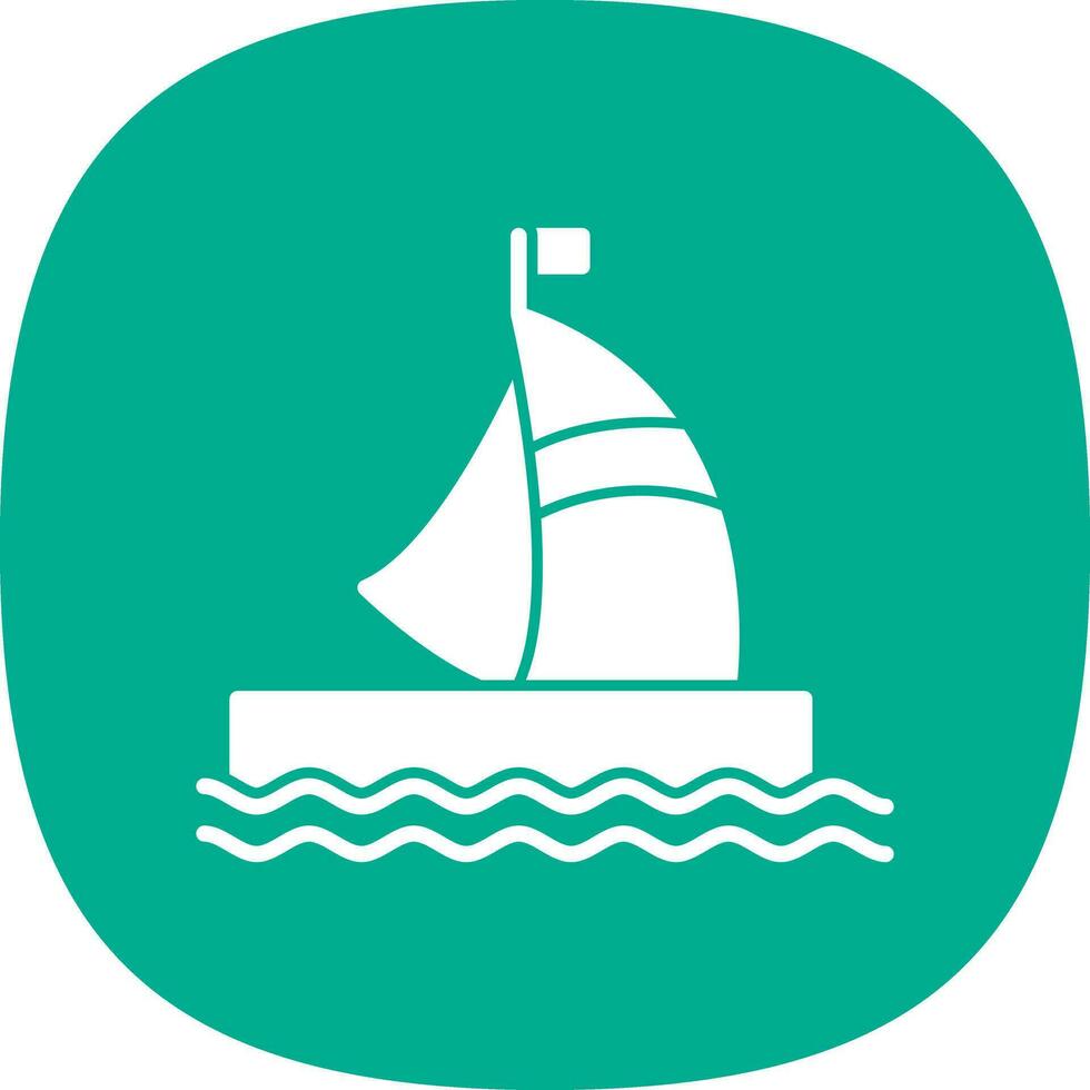 Houseboat Vector Icon Design