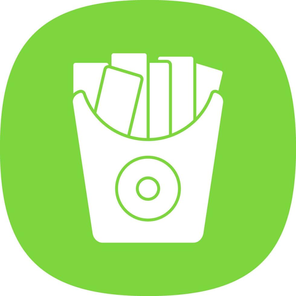 Fried potatoes Vector Icon Design