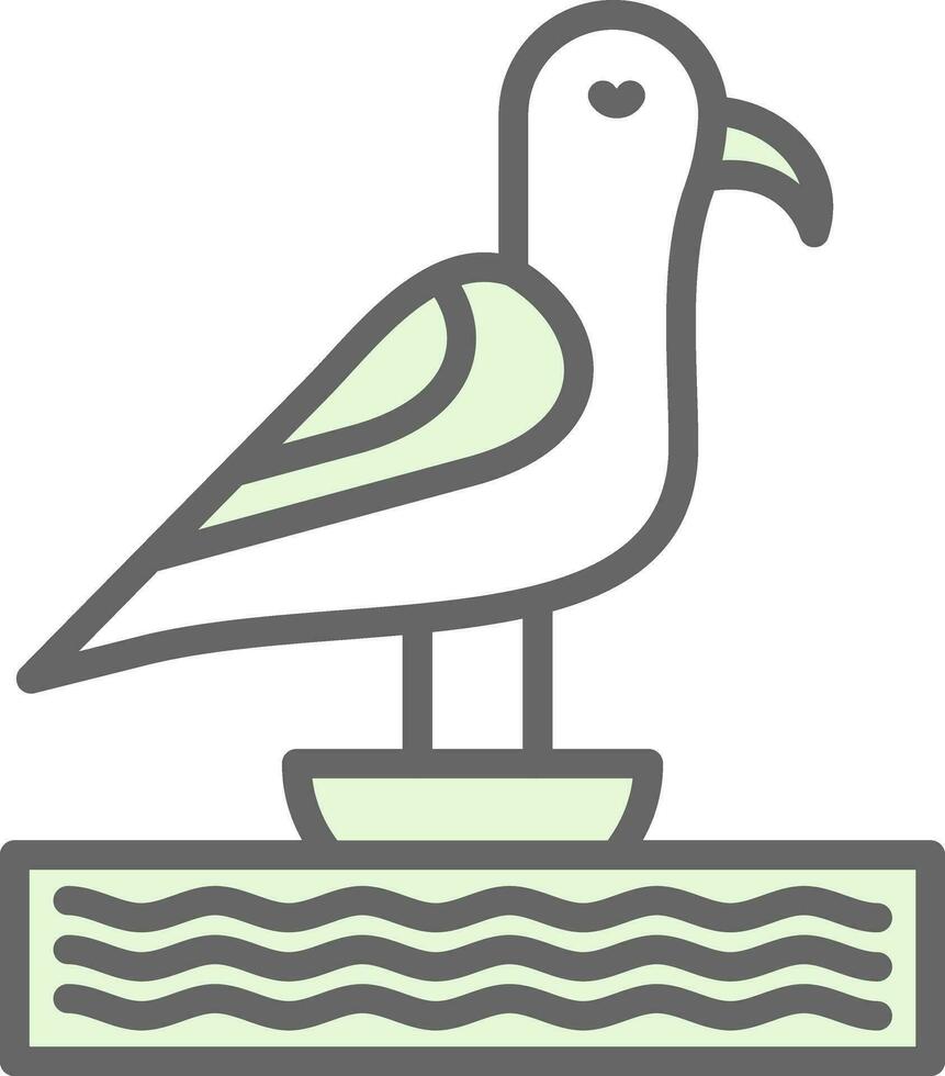 Seagull Vector Icon Design