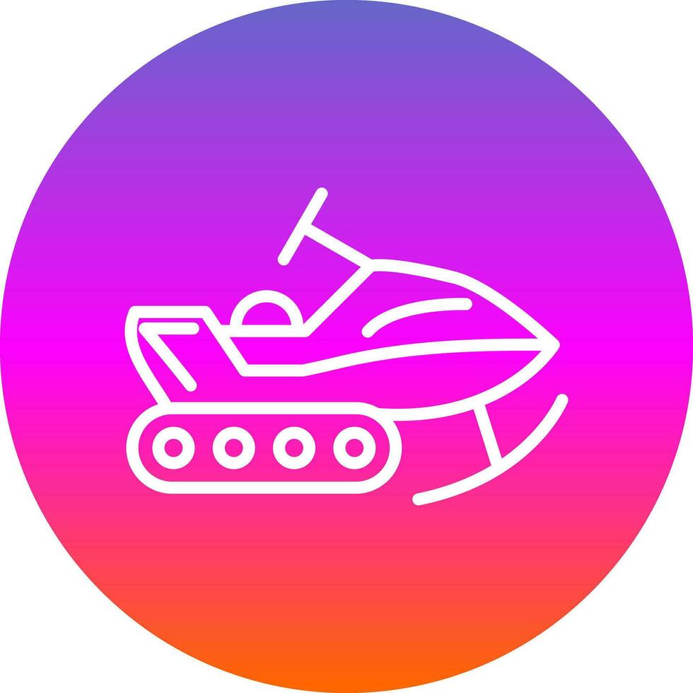 Snowmobile Vector Icon Design