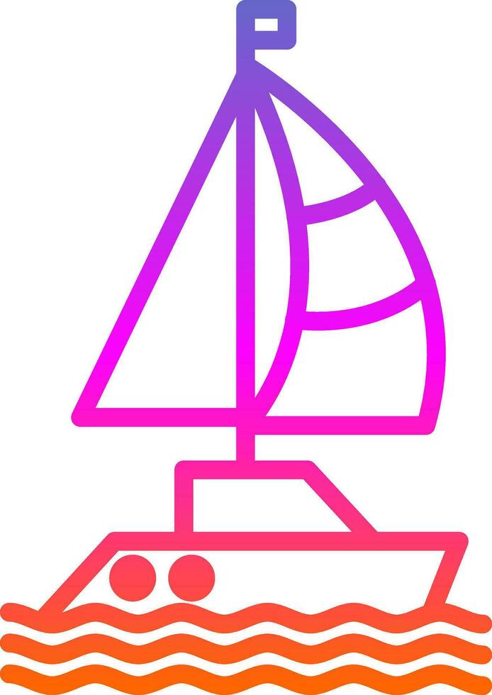 Sailboat Vector Icon Design