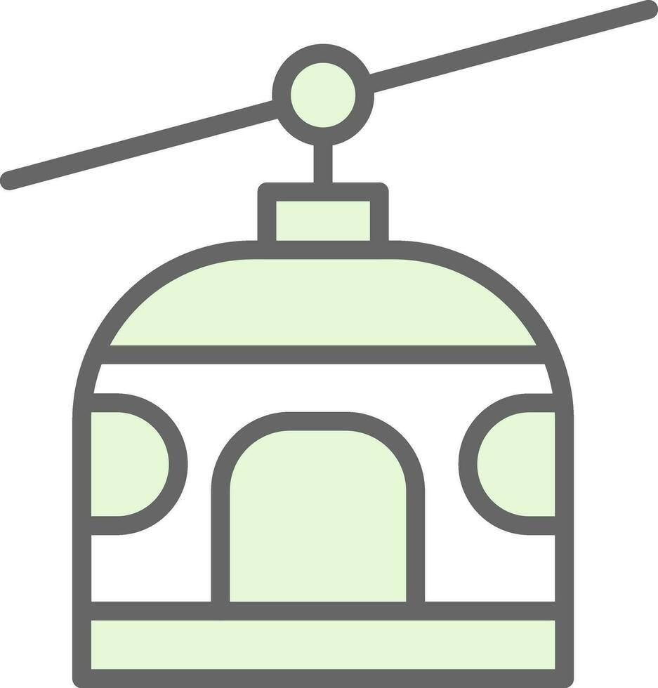 Chairlift Vector Icon Design