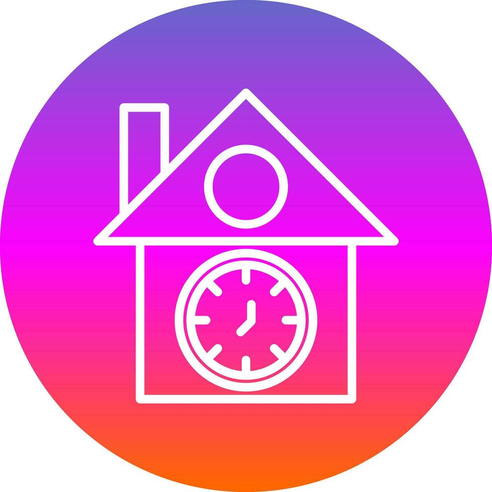 Cuckoo clock Vector Icon Design