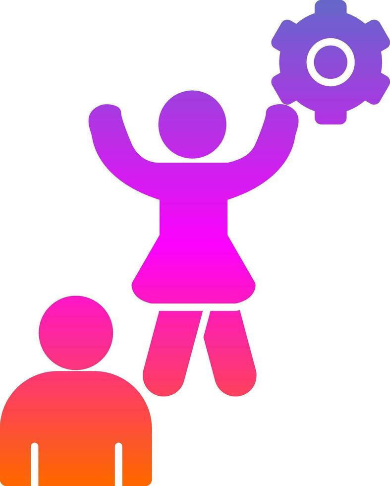 Cheerleader Vector Icon Design