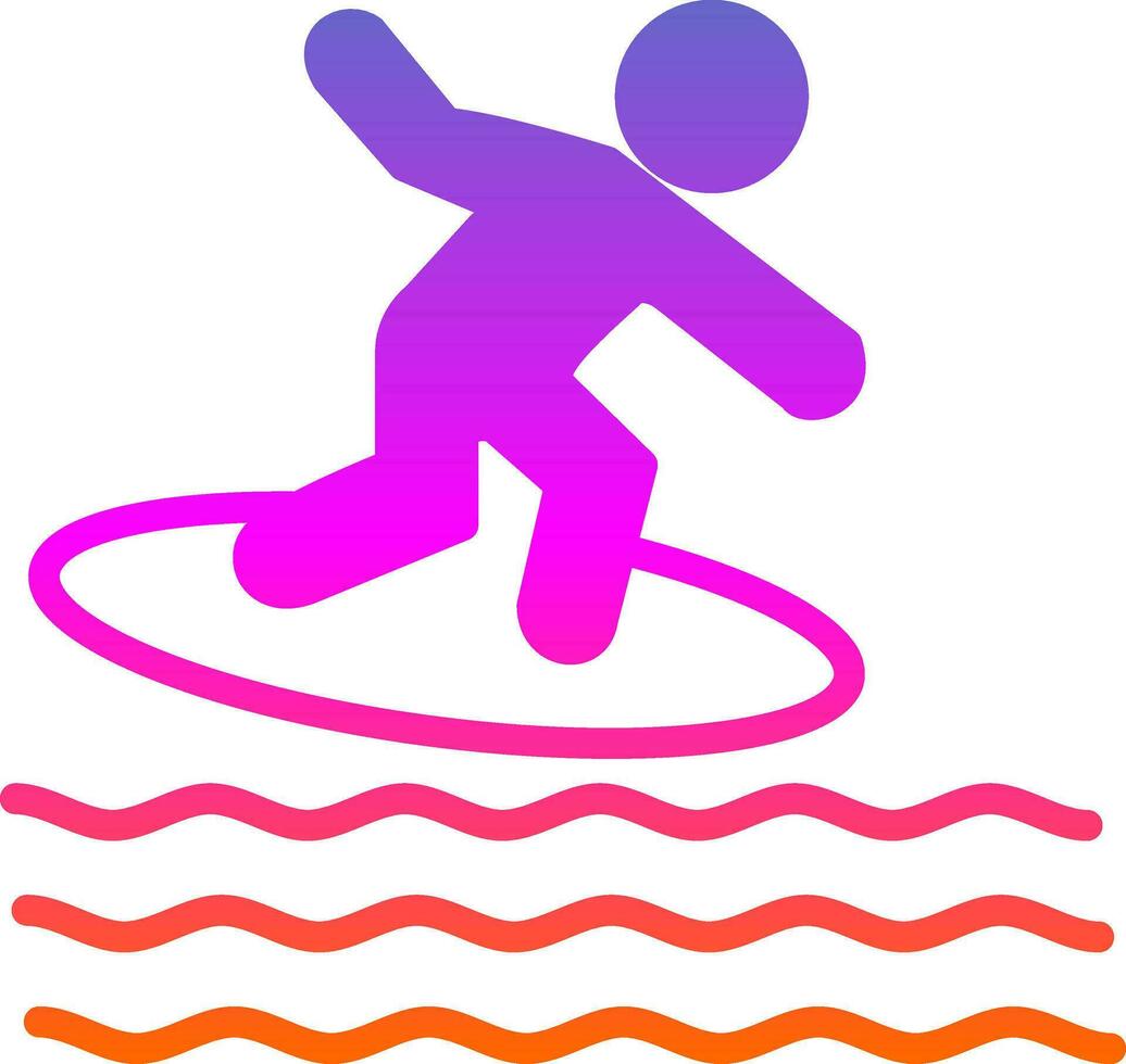 Surfing Vector Icon Design