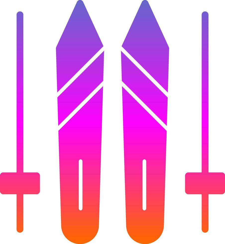 Ski sticks Vector Icon Design