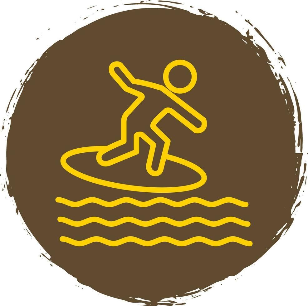 Surfing Vector Icon Design