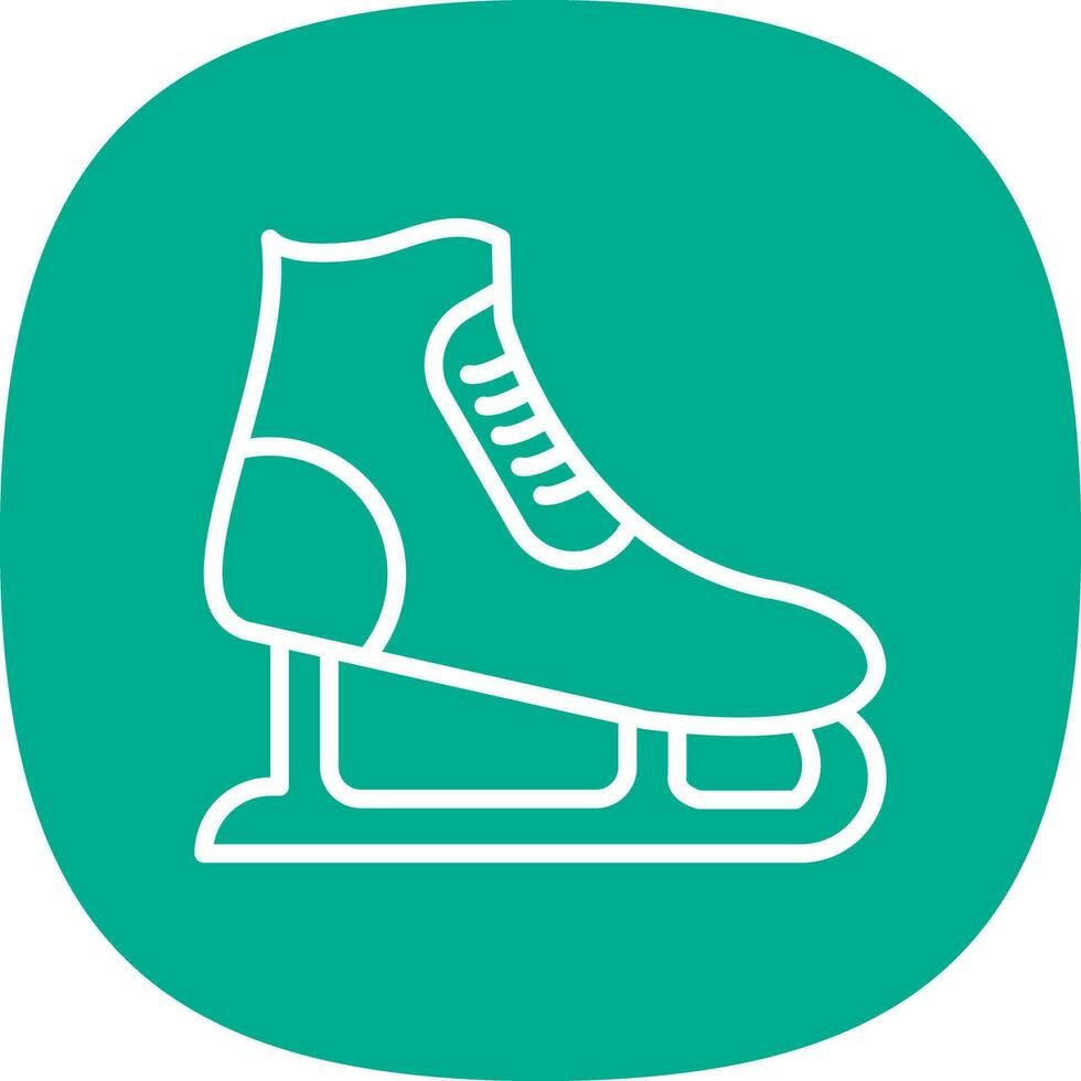 Ice skating Vector Icon Design