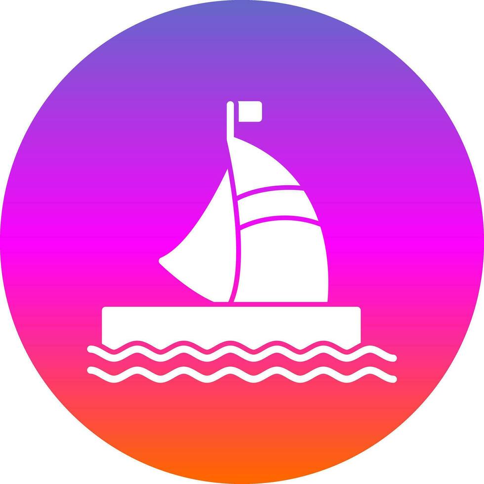 Houseboat Vector Icon Design