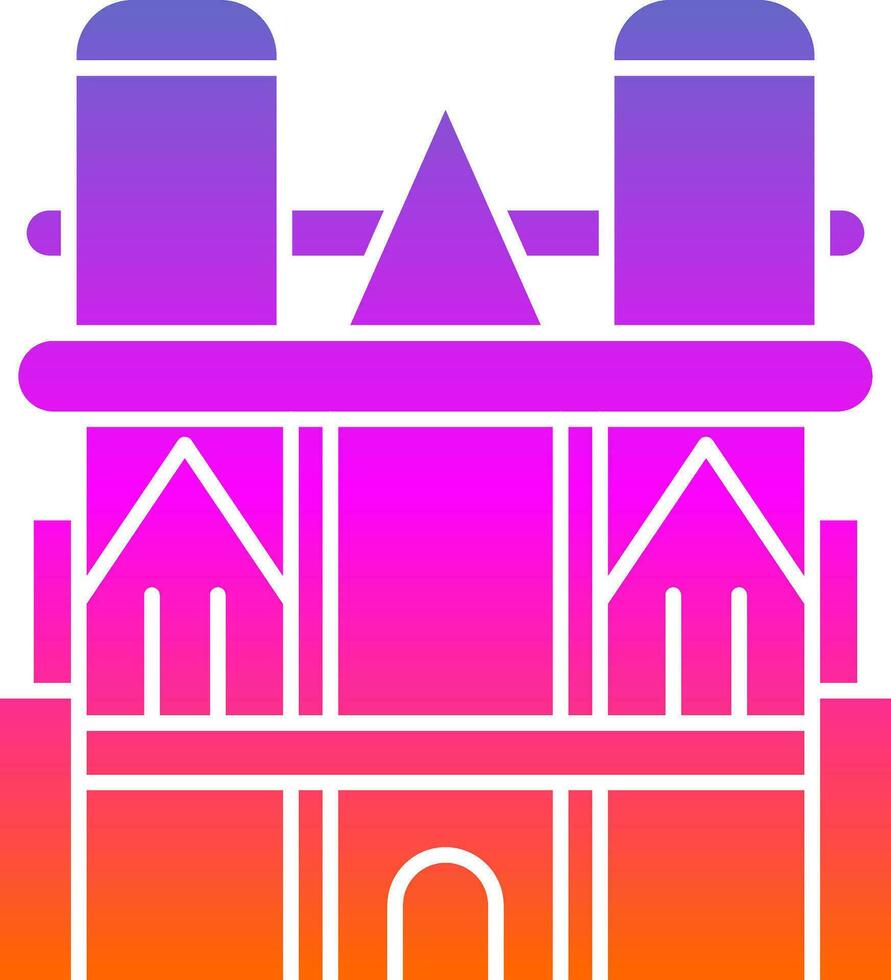 Notre dame Vector Icon Design