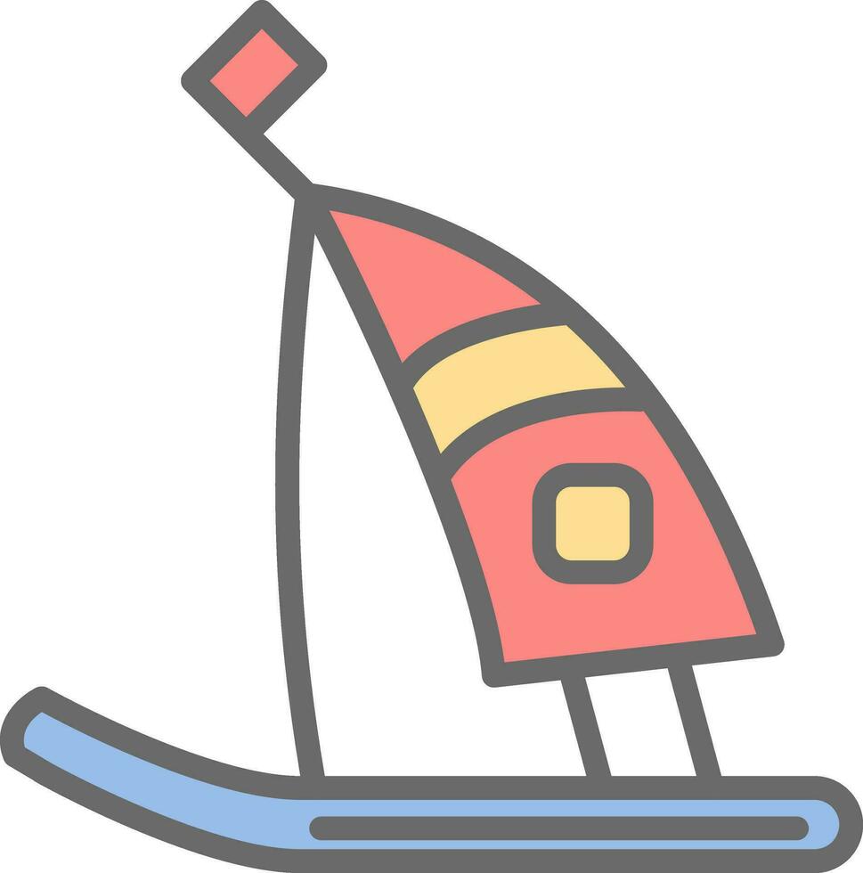 diseño de icono de vector de windsurf