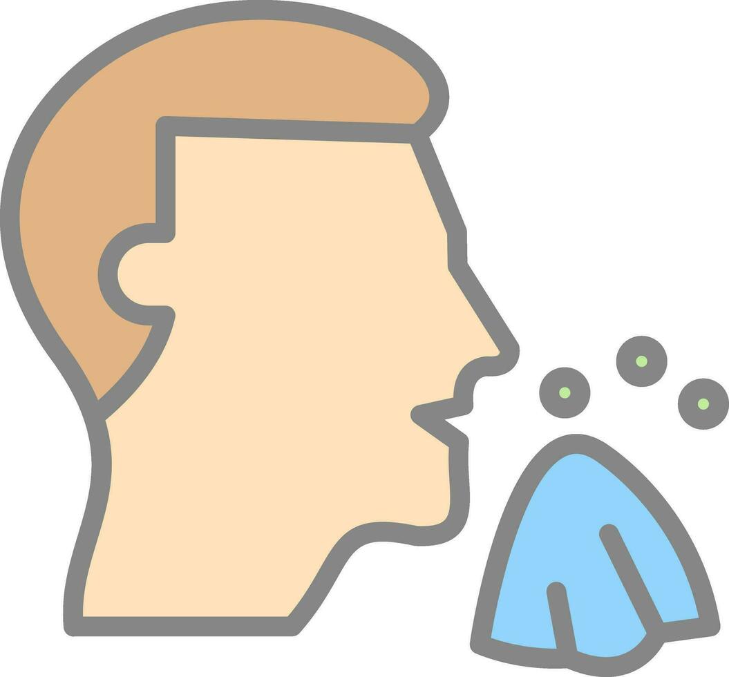 Sneeze Vector Icon Design
