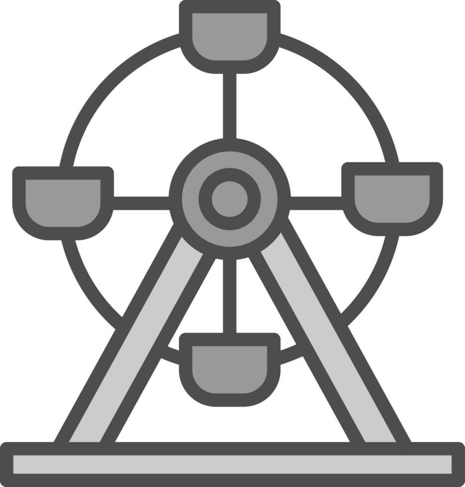 Ferris wheel Vector Icon Design