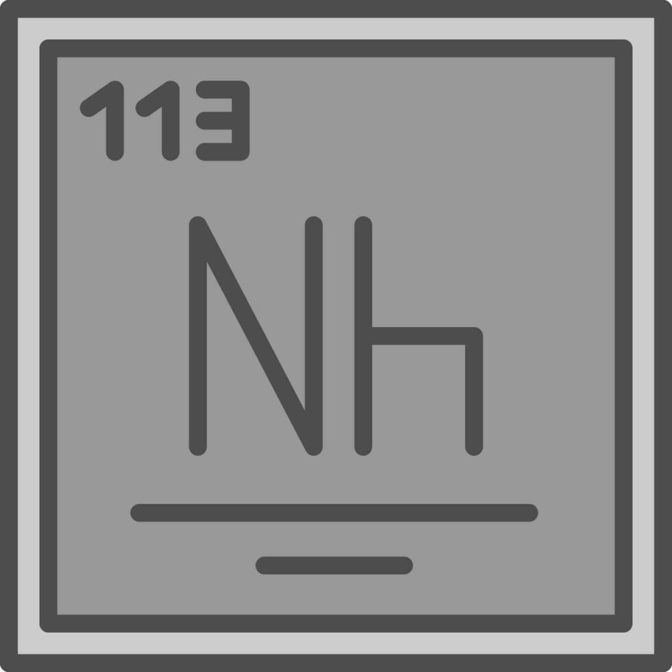 nihonium vector icono diseño