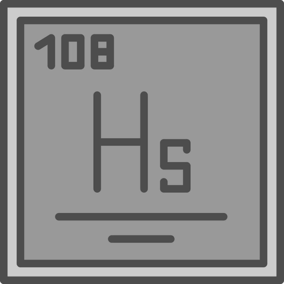 hassium vector icono diseño