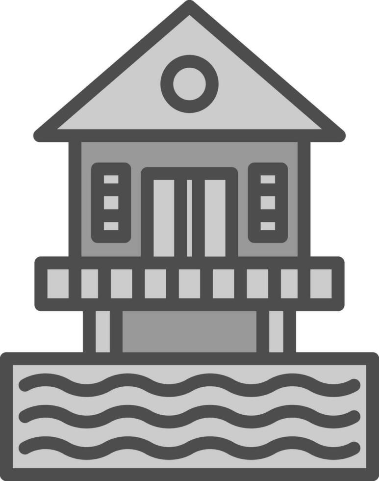 Beach hut Vector Icon Design